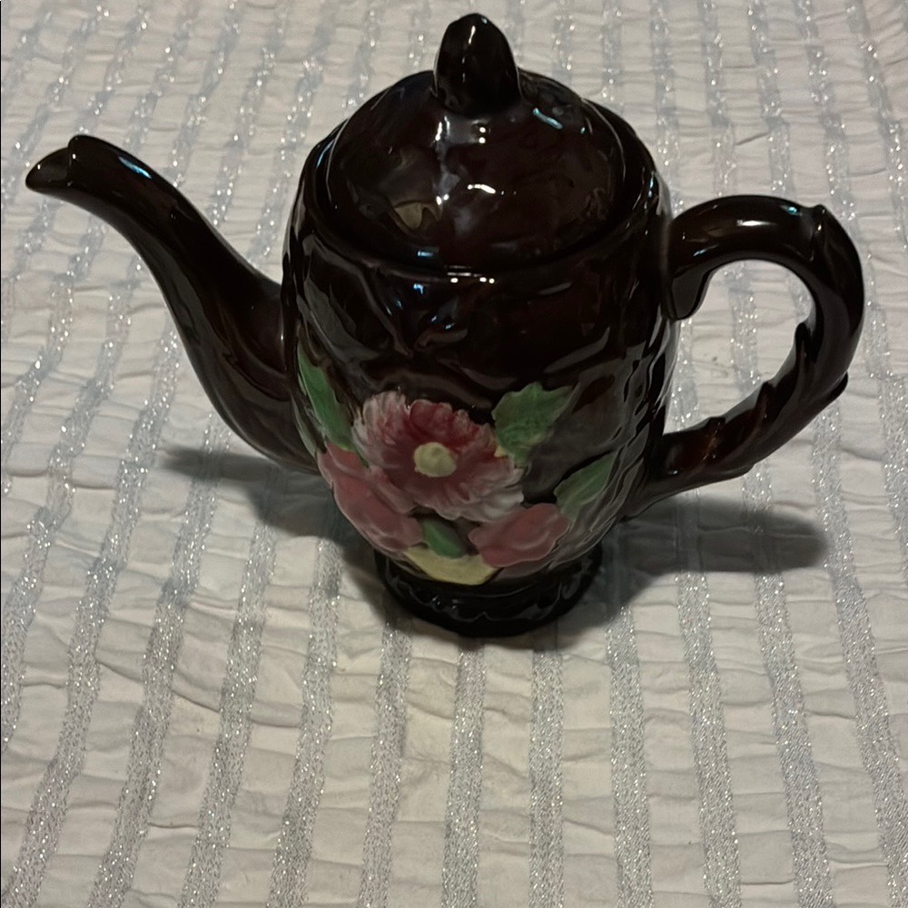 Vintage Floral Ceramic Teapot- made in occupied japan
